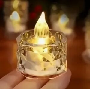 4 Long Lasting LED candles NO FIRE🔥 Perfect For Decor ++ Jack O Lantern Etc.